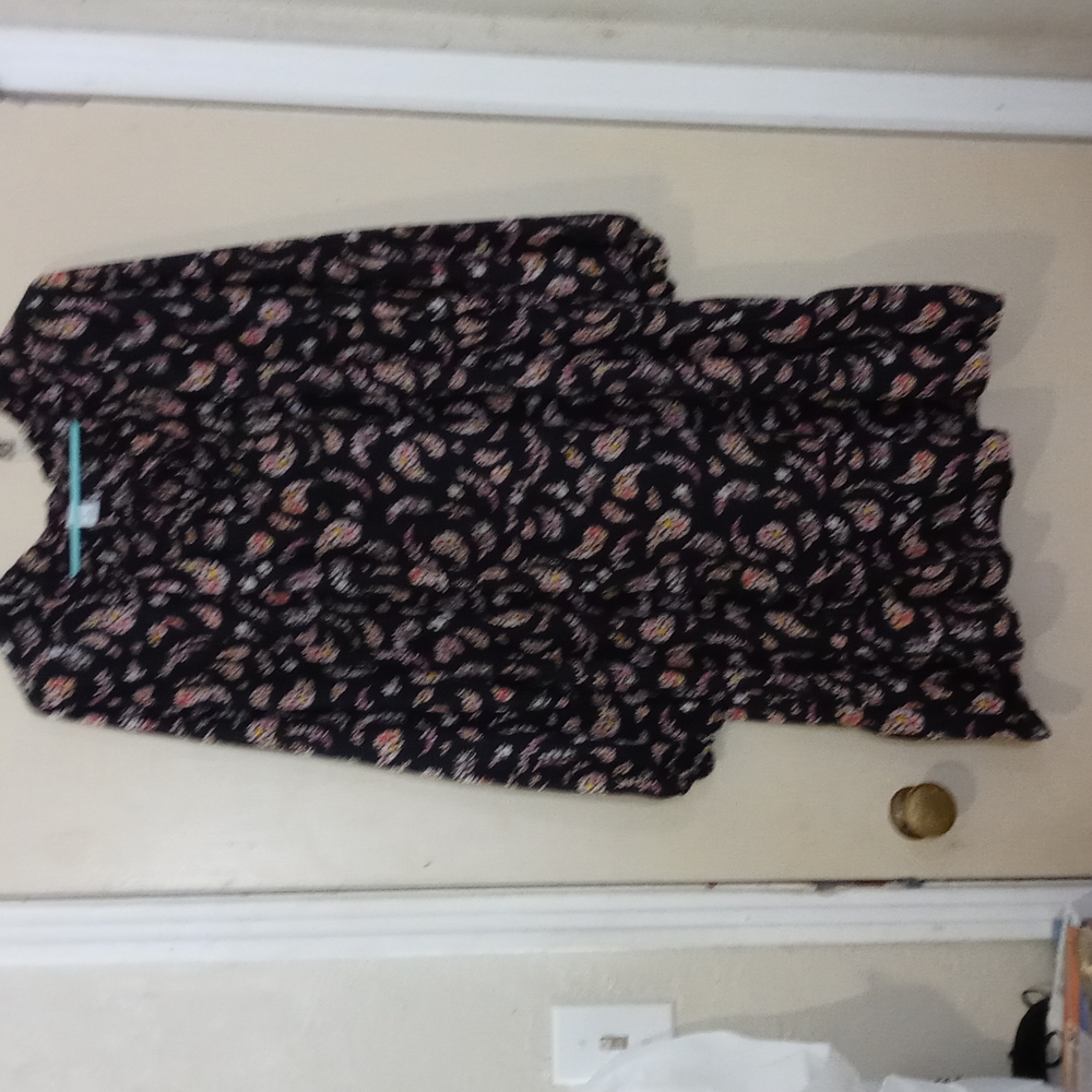 Knee length floral peasant dress